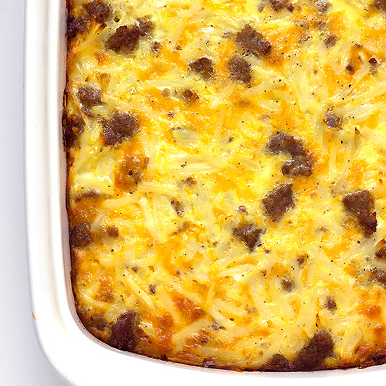 Sausage Hash Brown Breakfast Casserole