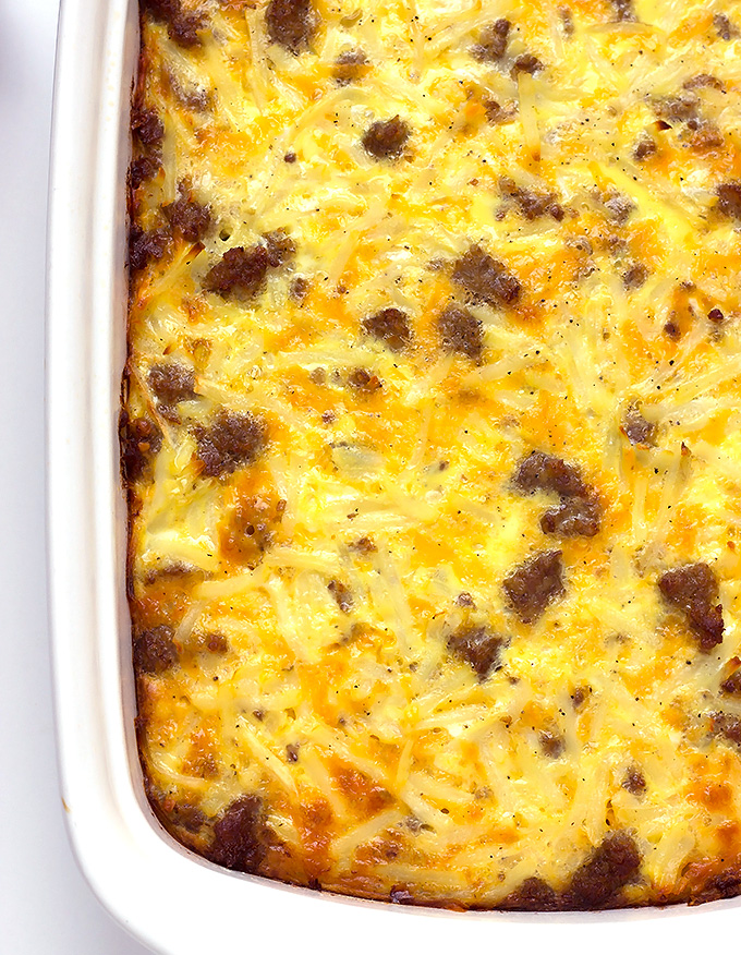 Sausage Hash Brown Breakfast Casserole